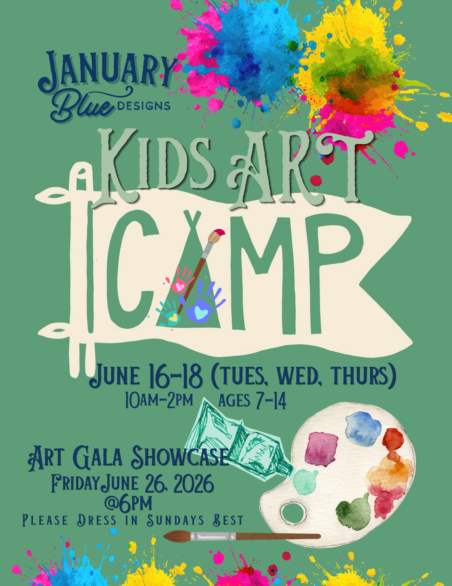 Kids Art Camp #2 June 16,17,18th